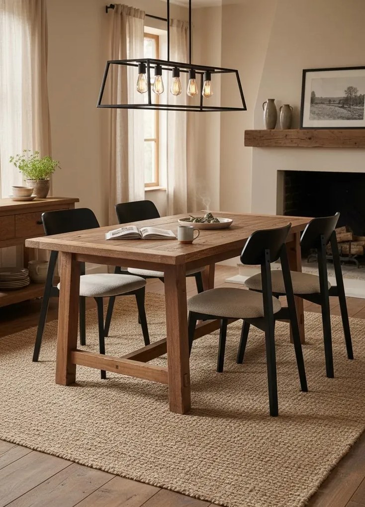 Drewniane czarne tapicerowane krzesło typu hałas A0-R15