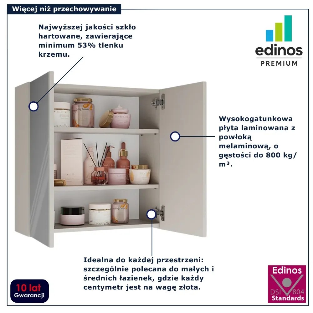 Kaszmirowa lustrzana szafka podwójna A9-M13