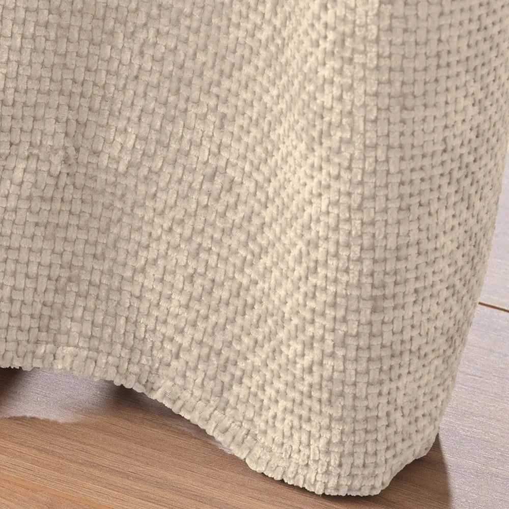 Beżowa zasłona z szenilu 140x260 cm Leo – douceur d'intérieur