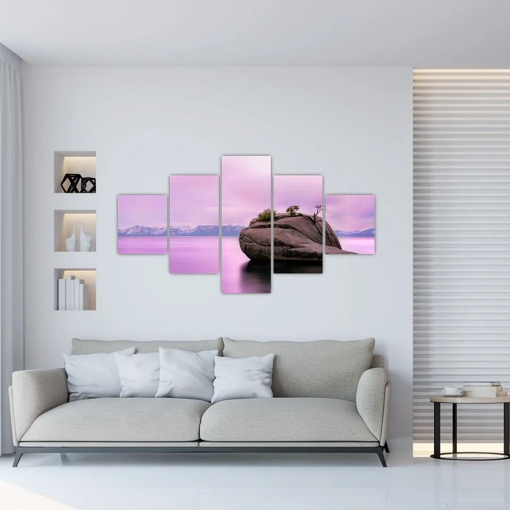 Obraz kamienia w morzu (125x70 cm)