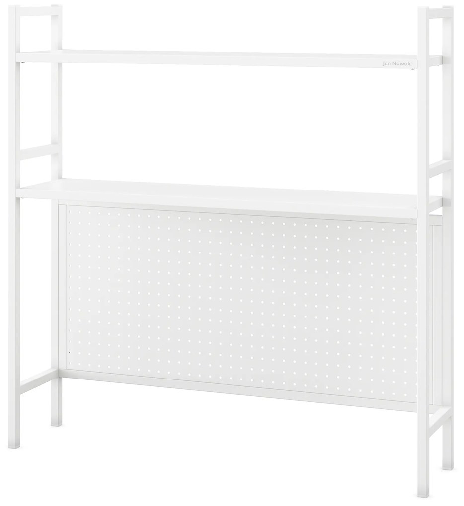 Metalowa nadstawka na biurko JENNY, 950 x 980 x 220 mm, biała