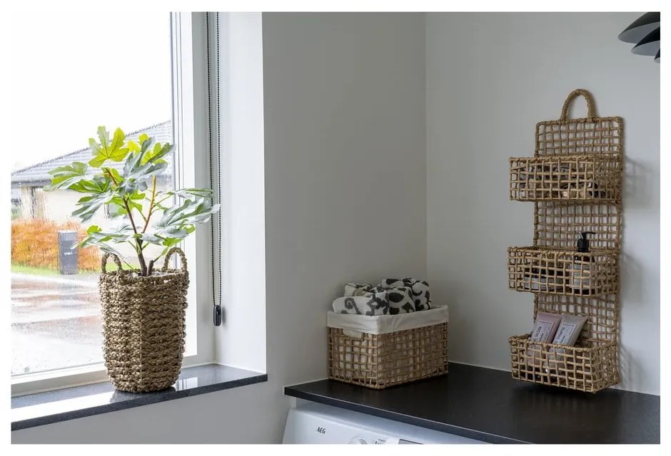 Wielopoziomowa metalowa półka w naturalnym kolorze 25 cm Sines – House Nordic