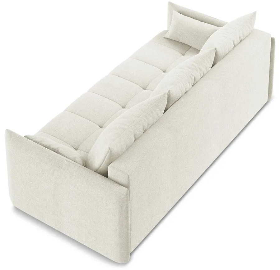 Beżowa rozkładana/ze schowkiem sofa 225 cm Moku – Makamii