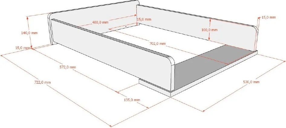 Beżowa komoda dziecięca z przewijakiem 89x90x55 cm Swingo – Vipack
