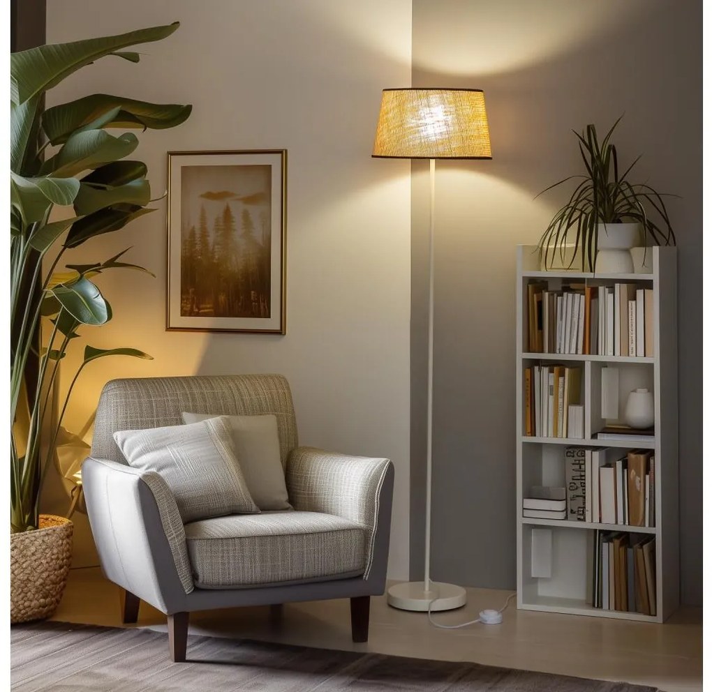 Brilagi - Lampa stojąca LED CERIA 1xE27/40W/230V śr. 35 cm beżowa/biała