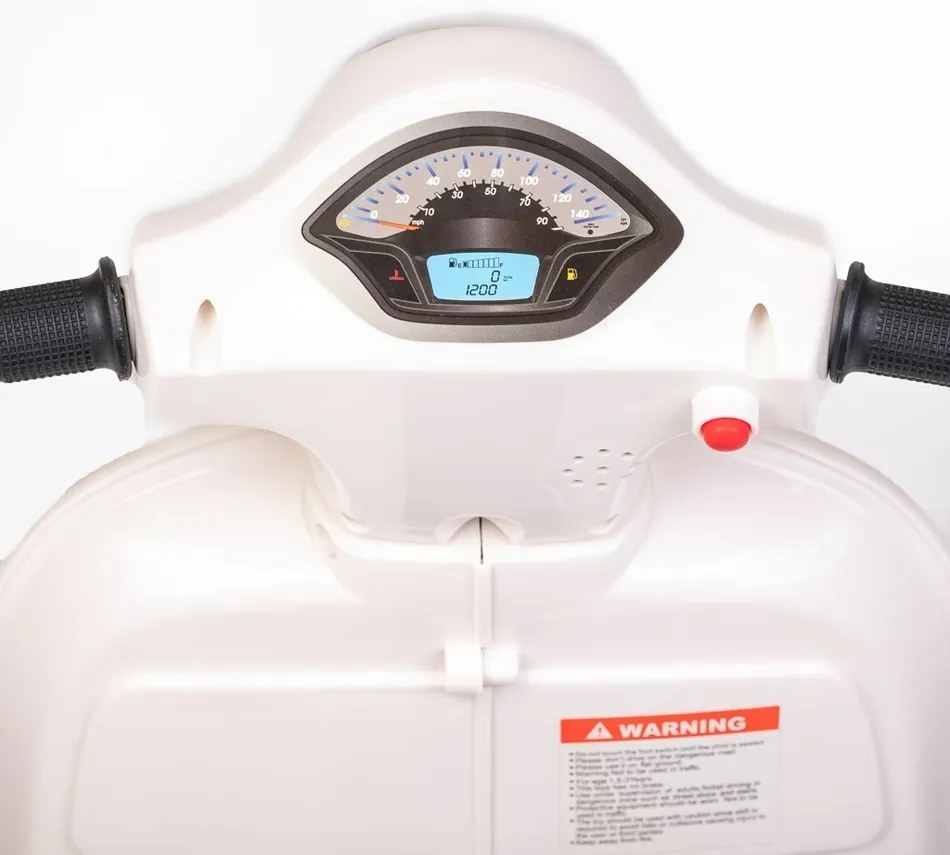 Baby Mix Elektryczny motocykl dla dzieci Vespa,biały