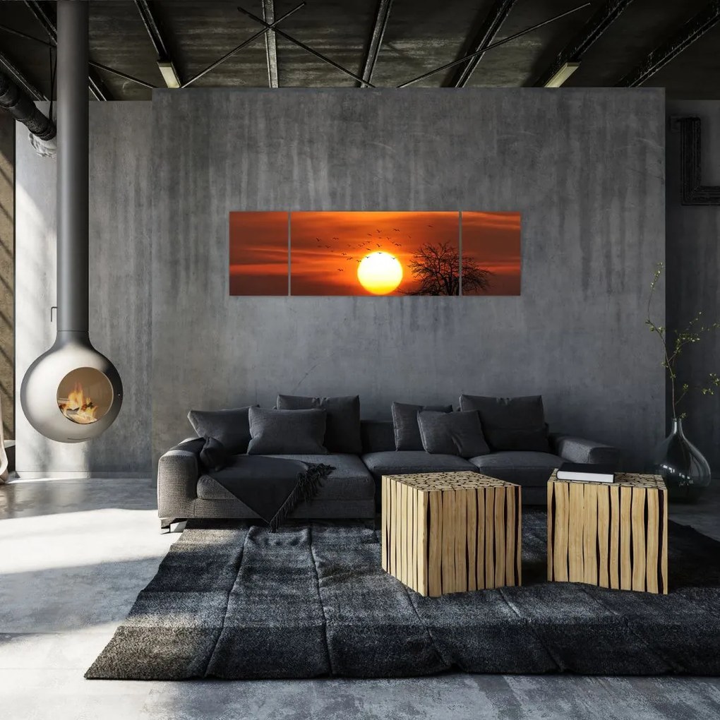 Obraz - Zachód słońca (170x50 cm)