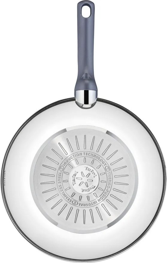 Patelnia wok ze stali nierdzewnej z pokrywką/z powłoką nieprzywierającą ø 28 cm Daily Cook G7309955 – Tefal