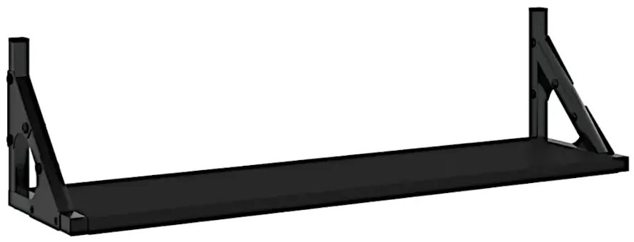 Zestaw Dwóch Czarnych Półek 60 Cm T2-C97