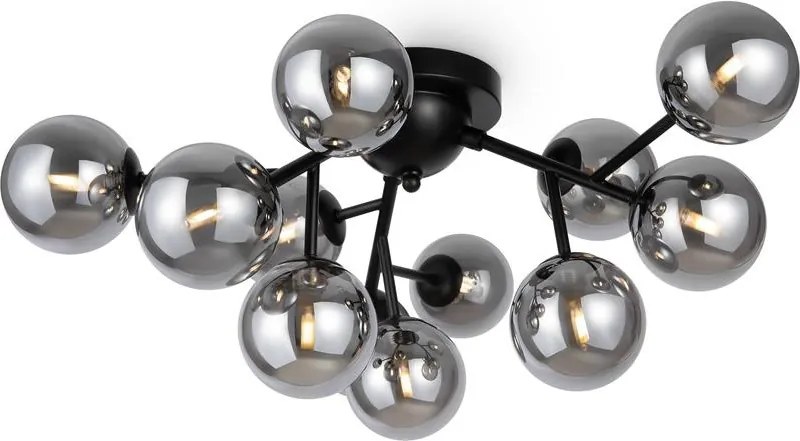Maytoni MOD545CL-12B - Lampa sufitowa DALLAS 12xG9/28W/230V czarna/przydymiona