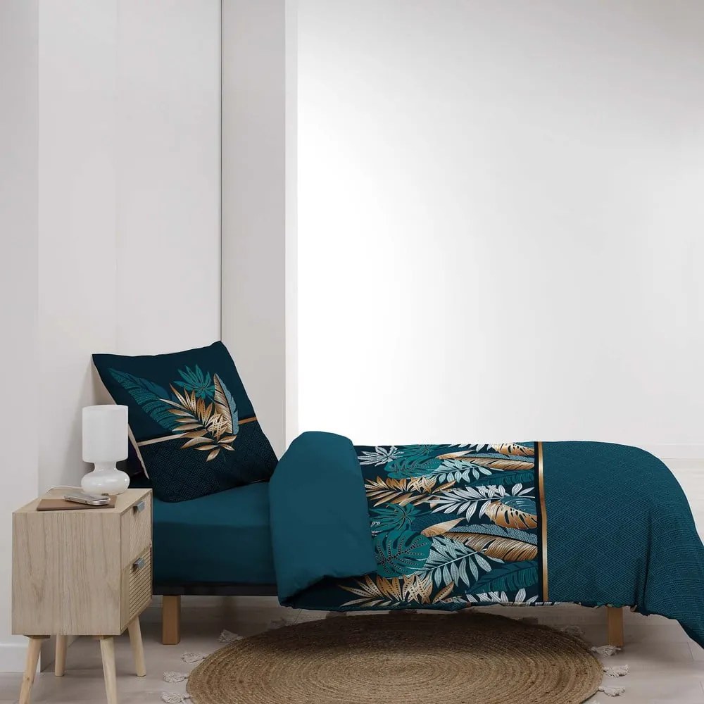 Morska bawełniana pościel jednoosobowa 140x200 cm Alianor – douceur d'intérieur