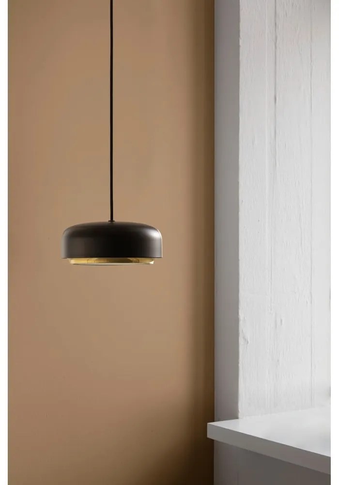 Czarna lampa wisząca LED z metalowym kloszem ø 22 cm Hazel mini – UMAGE