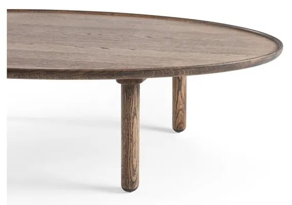 Brązowy stolik z litego drewna dębowego 65x120 cm Mu – Gazzda