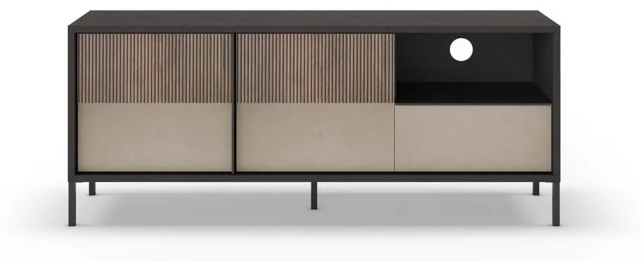 Antracytowo-jasnobrązowa szafka pod TV 156x57 cm Amalia – Marckeric