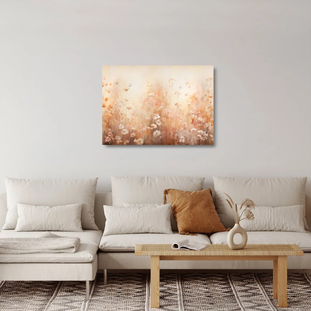 Obraz na szkle - Wzór dzikich kwiatów (70x50 cm)