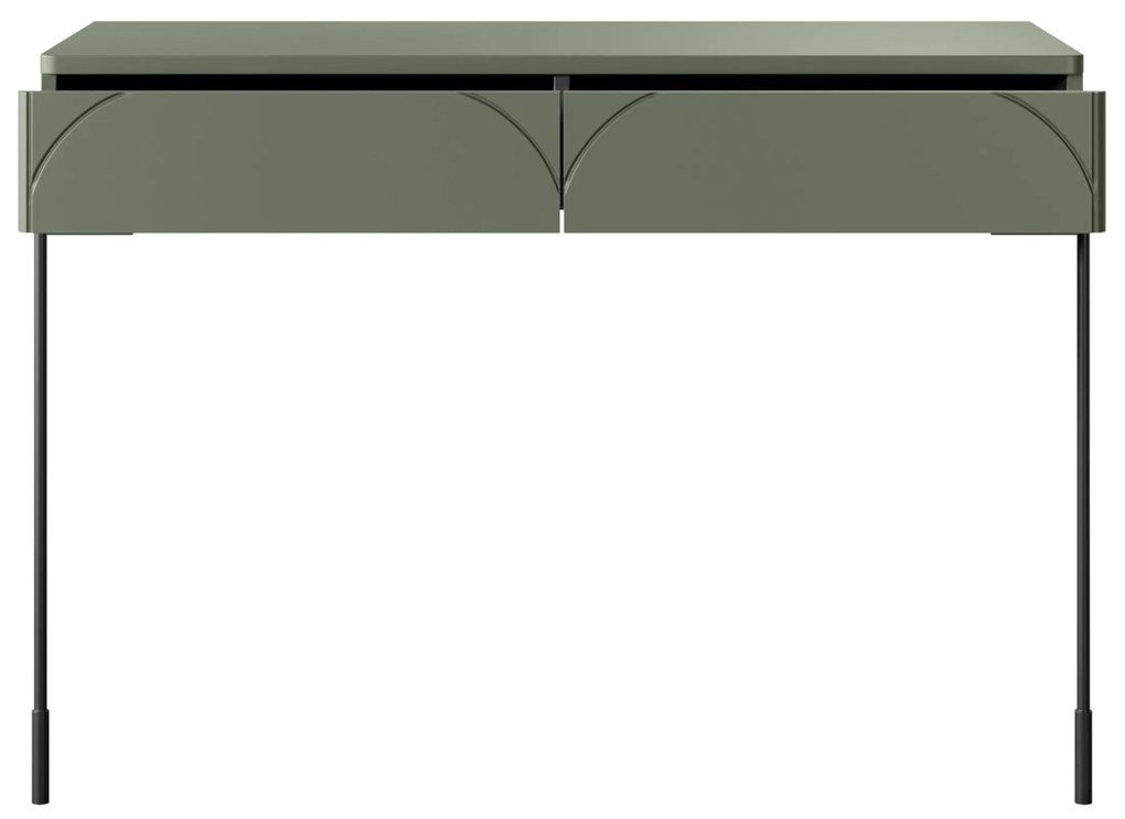 Konsola / toaletka Sonatia 100 cm z dwoma szufladami - oliwka