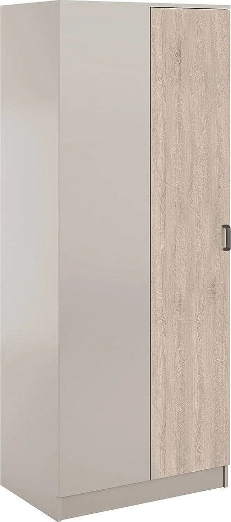 Narożna szafa uchylna w kolorze kaszmir + dąb sonoma B5-K05