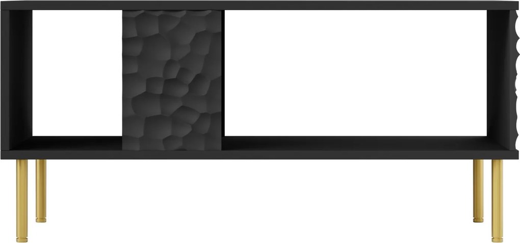 Czarna ława z elementami 3D Bullet