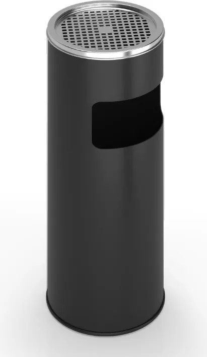 Kosz na śmieci z popielniczką, 17 l, czarny
