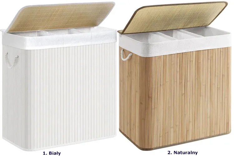 Bambusowy zamykany kosz na bieliznę H0-W87