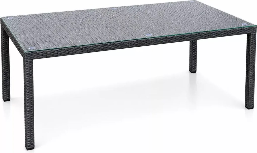 Duży stół ogrodowy technorattanowy Lorens 200x100