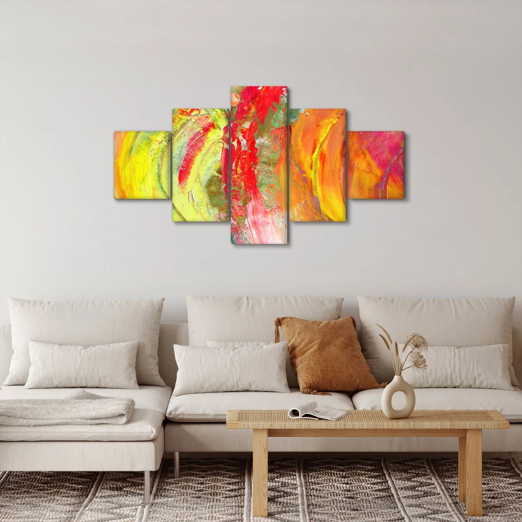 Obraz abstrakcji - malarstwo (125x70 cm)