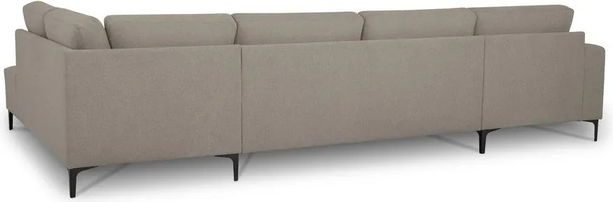 Jasnobrązowy narożnik z tkaniny szenilowej (prawostronny/w kształcie litery U) Fabian – Scandic