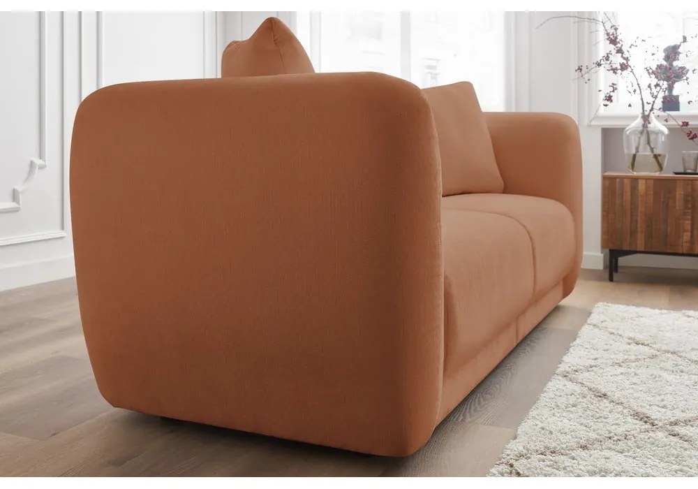 Pomarańczowa sofa 230 cm Bourbon – Bobochic Paris