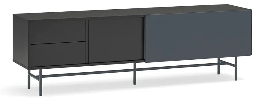 Czarno-antracytowa szafka pod TV 180x56 cm Nube – Teulat