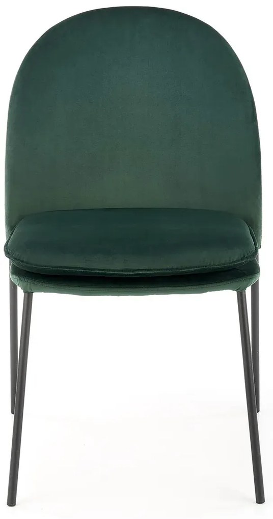 Zielone tapicerowane krzesło welurowe Tida 14X