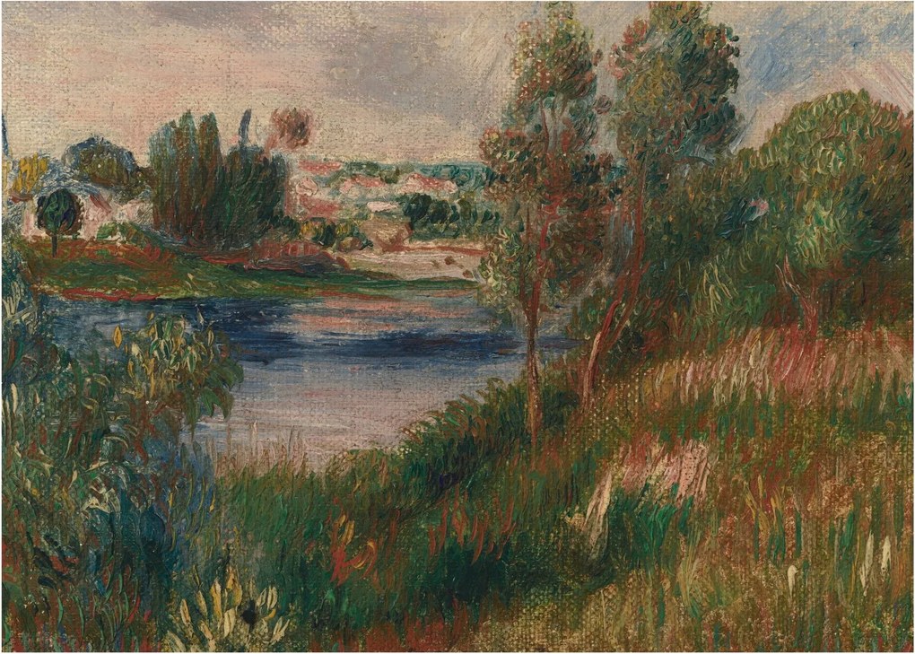 Obraz - Auguste Renoir, Landscape at Vetheuil, reprodukcje (70x50 cm)