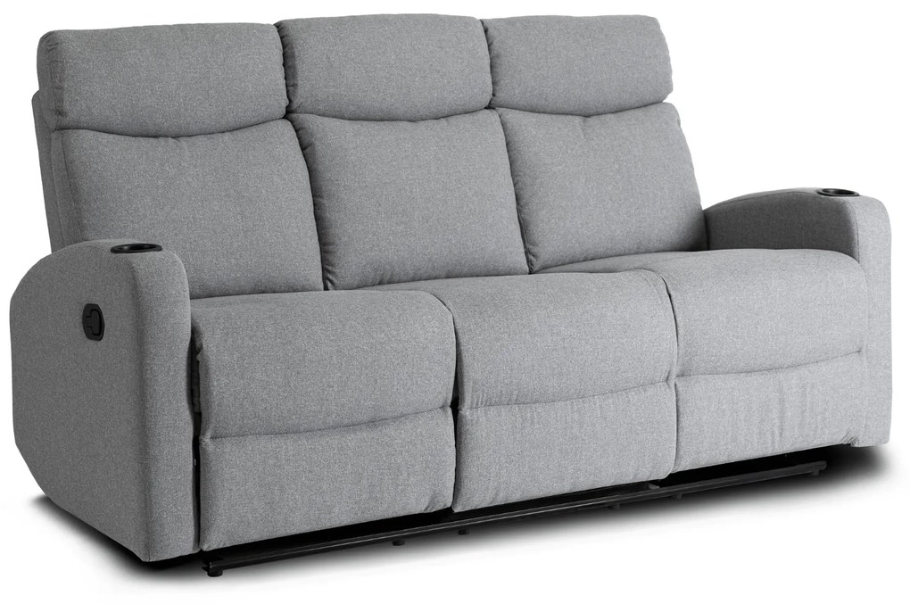 Sofa Rozkładana Trzyosobowa ALAN 3 Szara Nowoczesna do Salonu