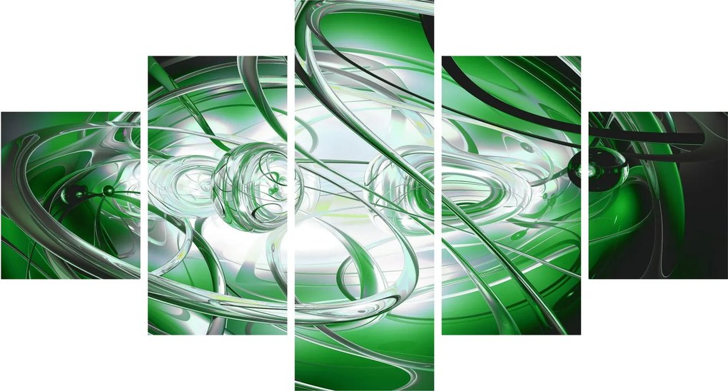 Zielony abstrakcyjny obraz (125x70 cm)