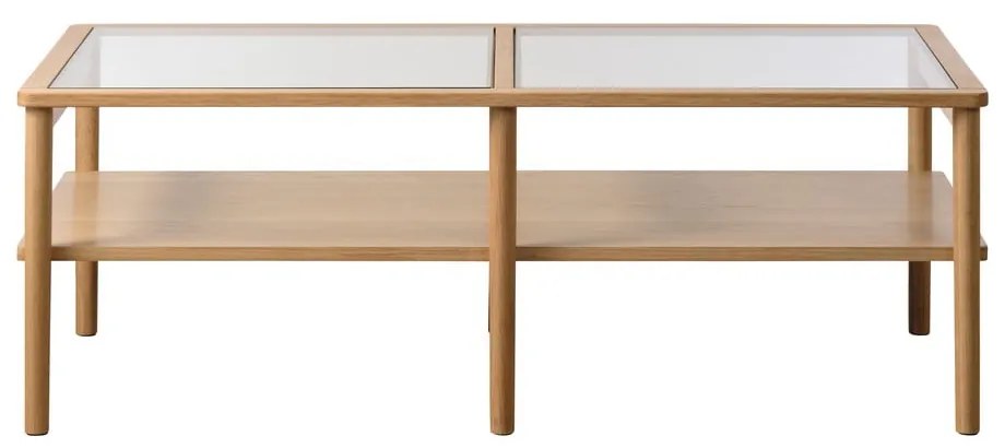 Naturalny szklany stolik 60x120 cm Elba – Unique Furniture