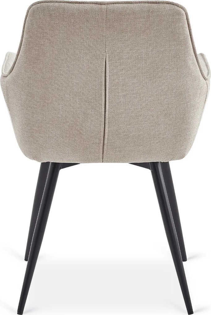 Krzesło Tapicerowane do Jadalni EDRICK Kremowe Nowoczesne Loft