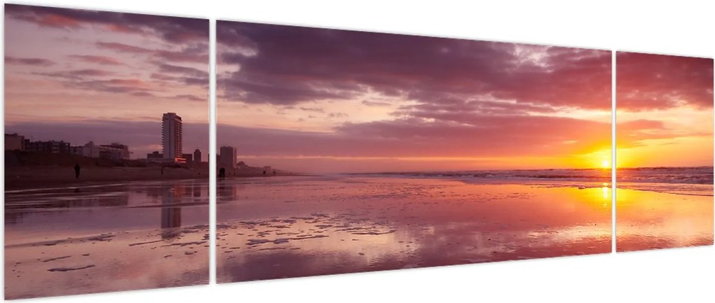 Obraz - Plaża o zachodzie słońca (170x50 cm)