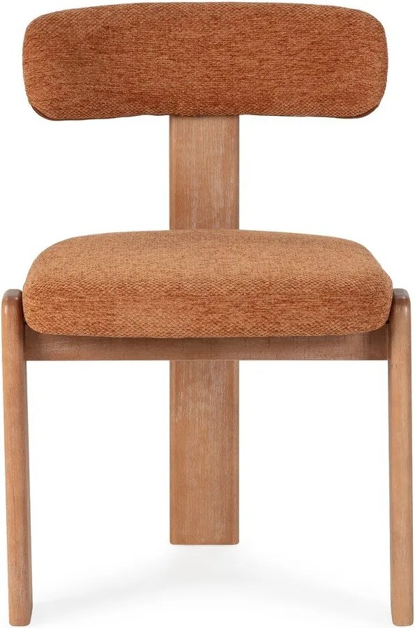 Ceglaste tapicerowane krzesła zestaw 2 szt. Nadia – MOME