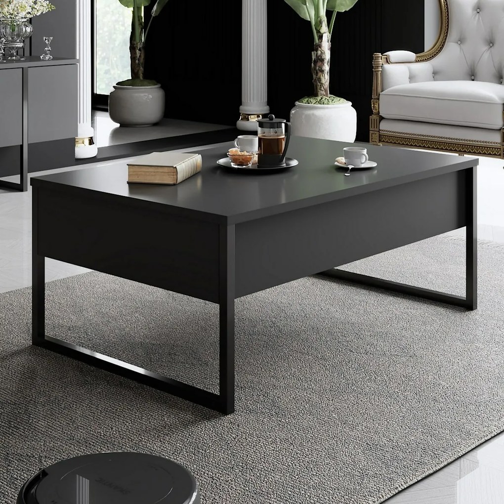 Stolik konferencyjny Luxe Anthracite and Black
