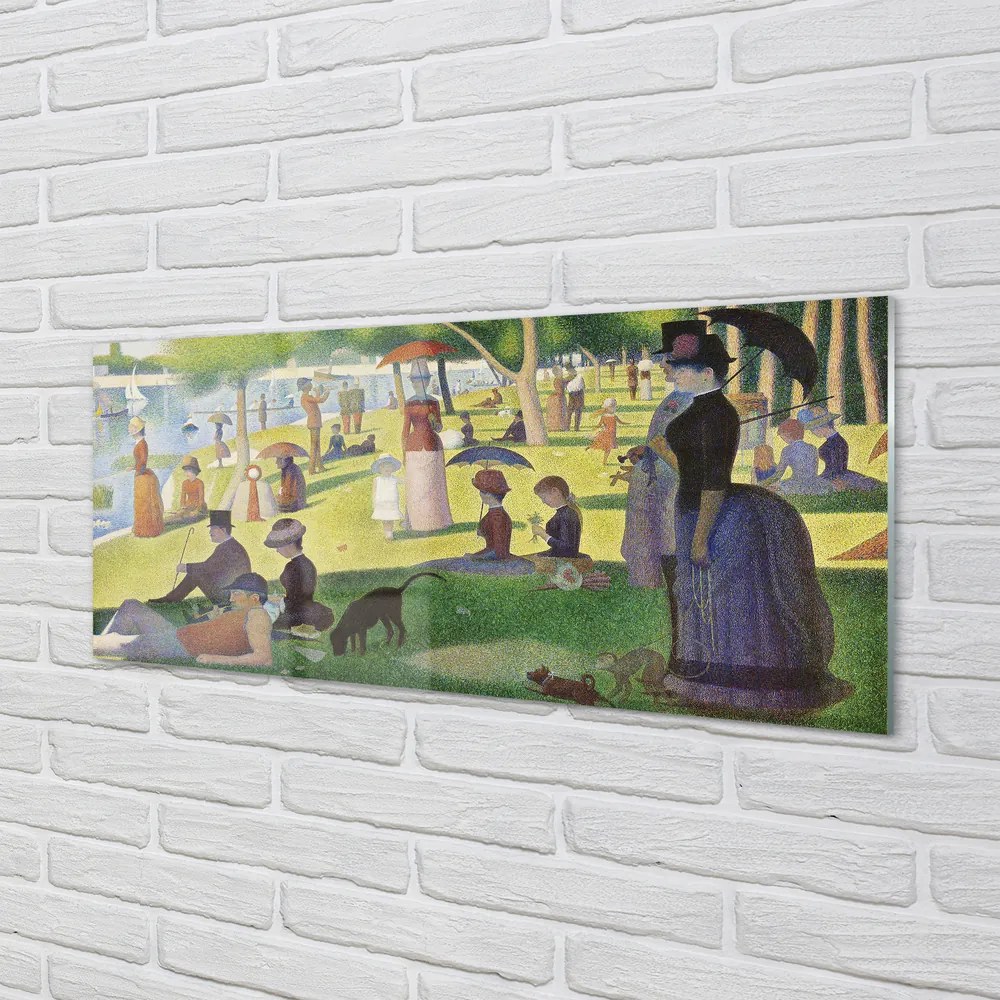 Obraz na szkle Niedzielne popołudnie na wyspie Grande Jatte - Georges Seurat