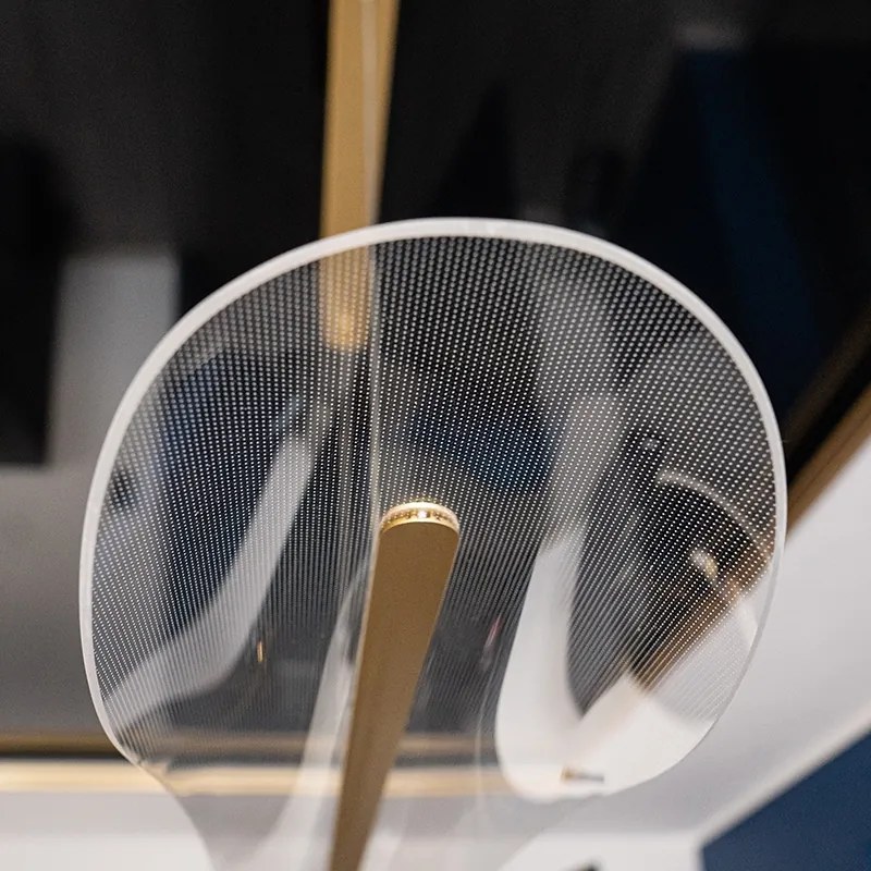 Lampa jadalniana z transparentnym kloszem Cortina No.4 100 cm złota