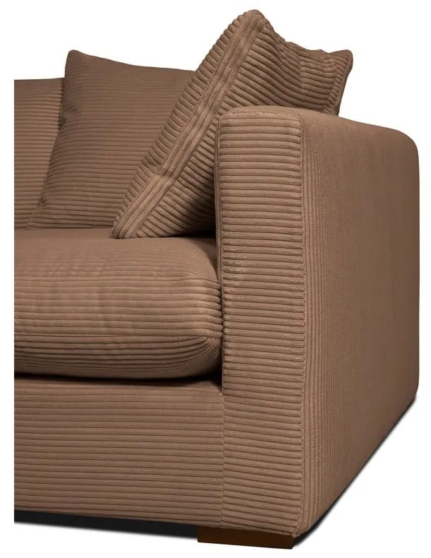 Jasnobrązowa sztruksowa sofa 266 cm Comfy – Scandic