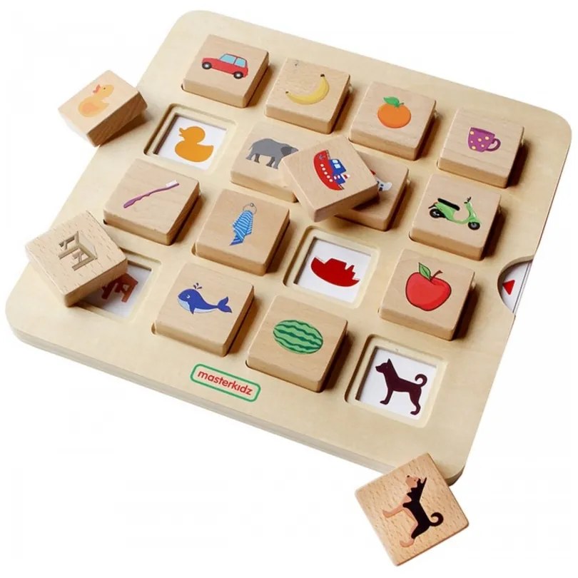 Masterkidz gra dopasuj cienie łączenie w pary rozpoznawanie przedmiotów montessori