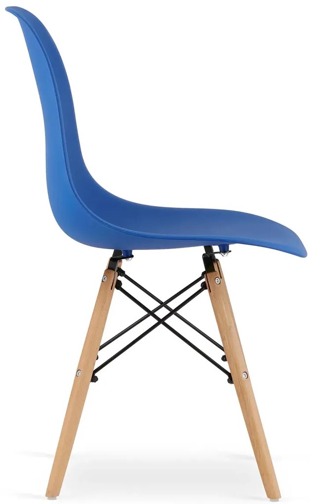 Zestaw niebieskich minimalistycznych krzeseł 4szt. M7-L29