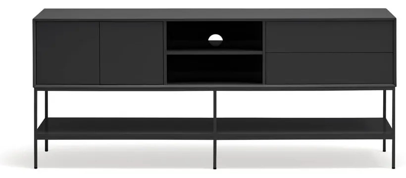Czarna szafka pod TV 175x74x45 cm Platt – Teulat