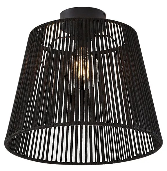 Zewnetrzna Zewnętrzna lampa sufitowa z czarną liną IP54 - JaylaJapandi Oswietlenie zewnetrzne