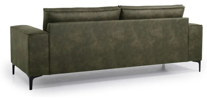 Zielona sofa z imitacji skóry 224 cm Copenhagen – Scandic