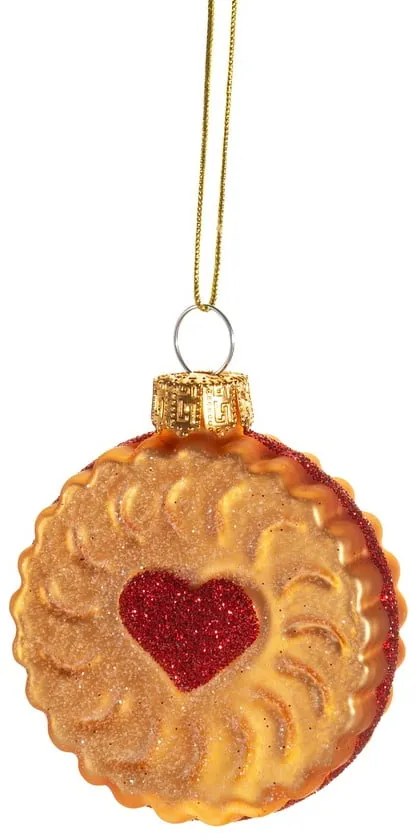 Szklana ozdoba świąteczna wykonana ręcznie ø 4 cm Jam Biscuit – Sass &amp; Belle