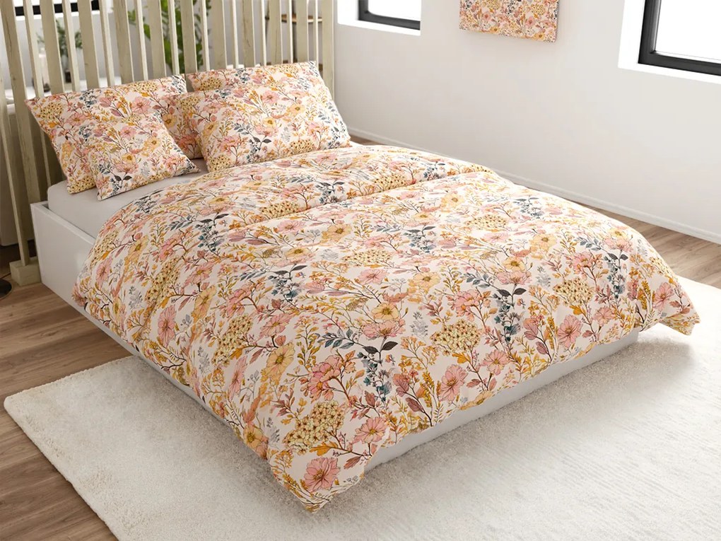 PrzytulneMieszkanie.pl PrzytulneMieszkanie.pl Pościel bawełniana BLUMIRA POLY kolorowa Rozmiar pościeli: 2 szt 70 x 90 cm | 200 x 220 cm