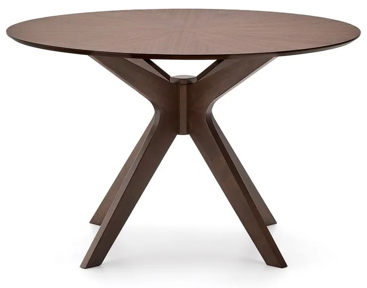 Okrągły stół z blatem w dekorze orzecha ø 120 cm Naanim – Kave Home