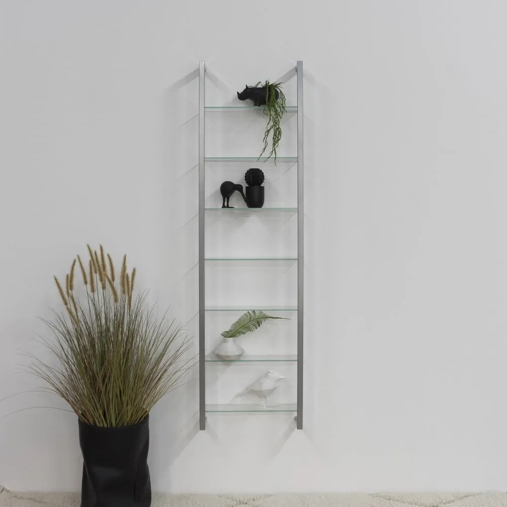 Metalowa półka w kolorze srebra 46 cm Cubic – Spinder Design